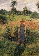 Camille Pissarro The Gardener,Afternoon Sun,Eragny oil painting picture wholesale